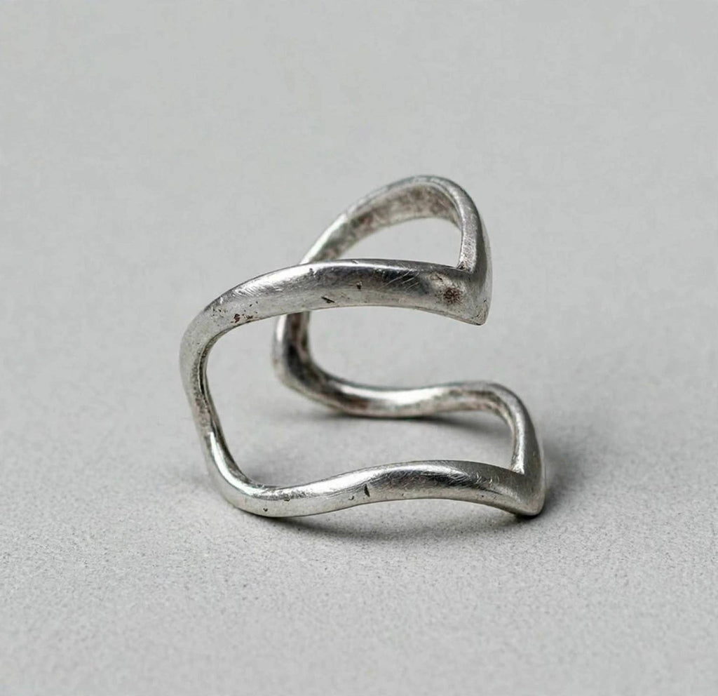 Double Arrow Silver Ring