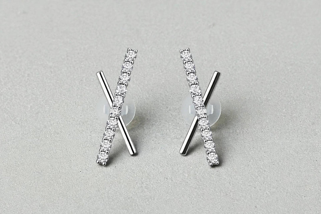 Mini Moissanite Stud Earrings – S925 Sterling Silver