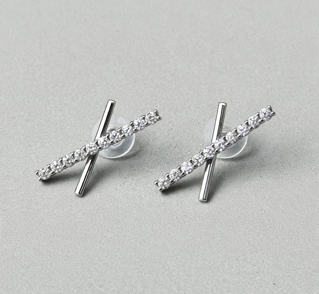 Mini Moissanite Stud Earrings – S925 Sterling Silver