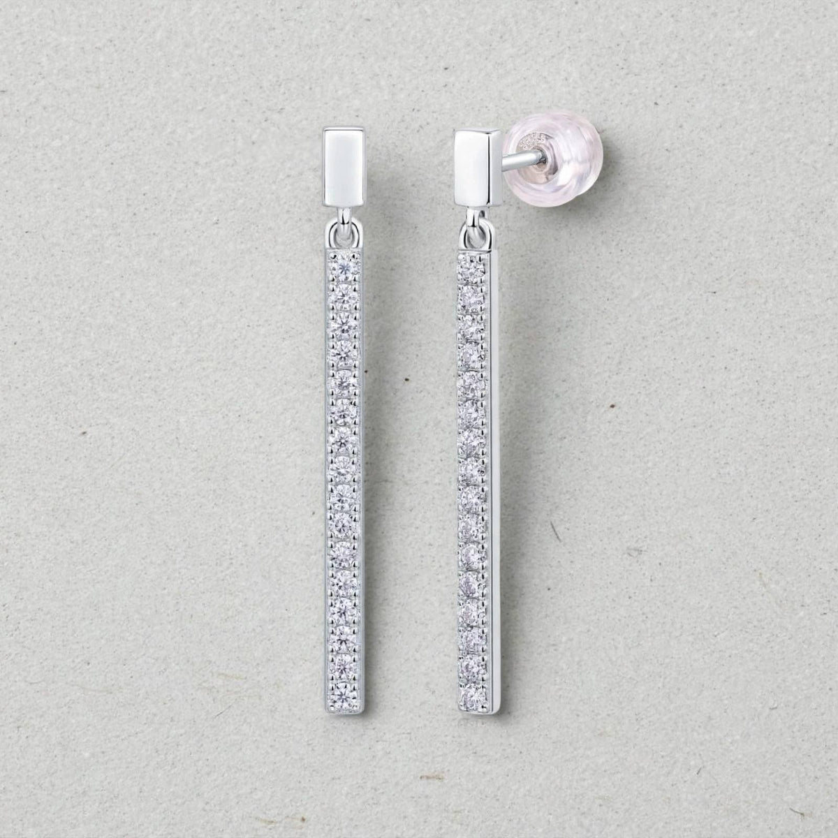 Mini Moissanite Stud Earrings – S925 Sterling Silver