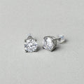 Classic Moissanite Stud Earrings – S925 Sterling Silver