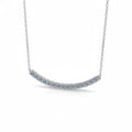 Moissanite bar Pendant Necklace, Stone Diamond Simple Balance-0