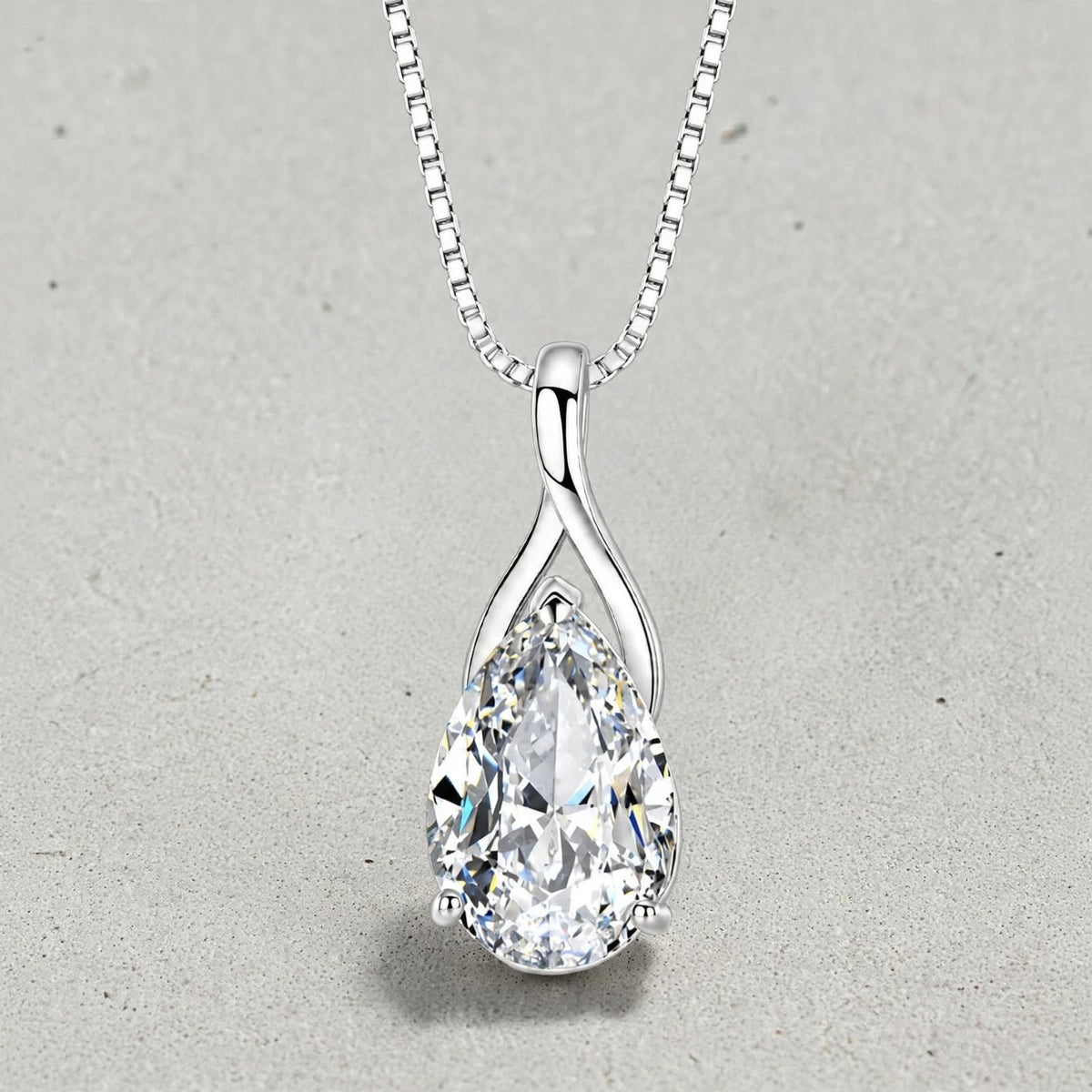 Angel Tears Drop Pendant Necklace